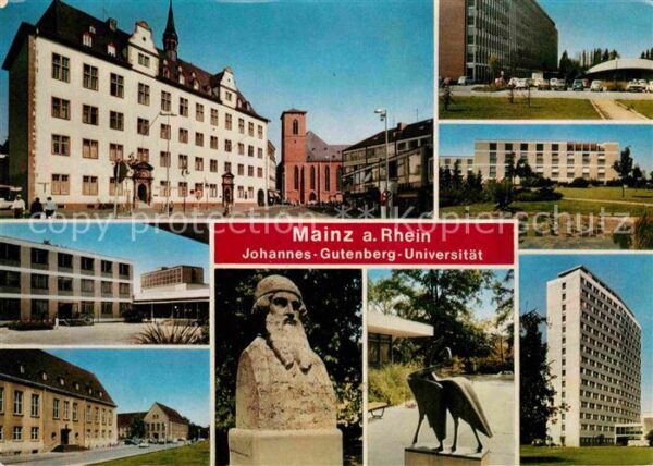 Mainz Rhein Teilansichten Universitätsstadt Denkmal