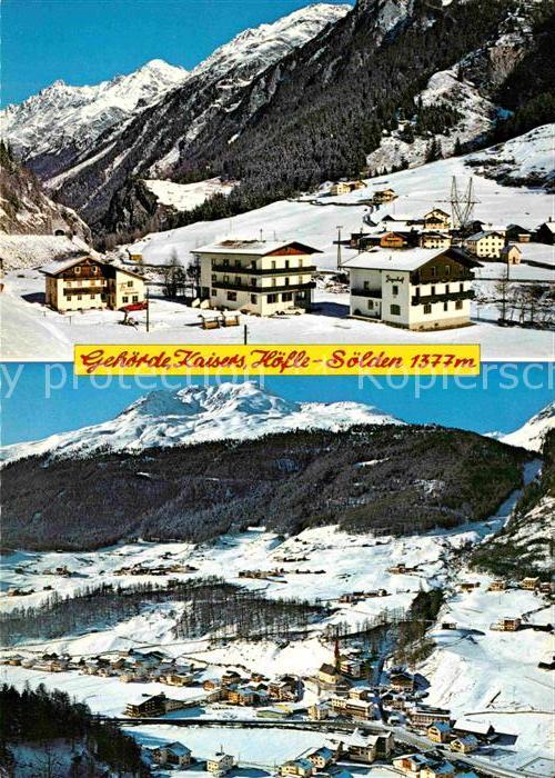 Soelden Oetztal Winterpanorama Alpen mit Gehörde Kaiser