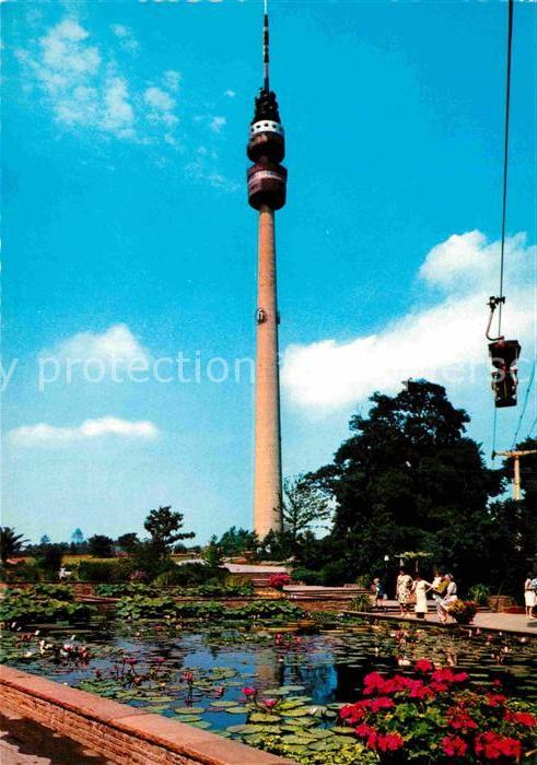 Dortmund Fernsehturm und Wasserrosenteich
