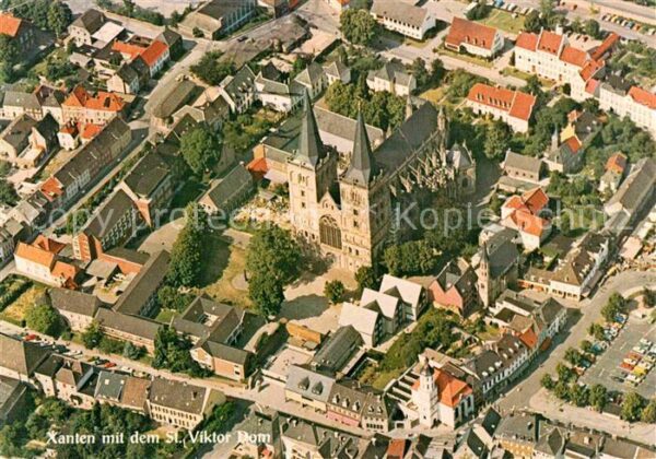 Xanten mit St Viktor Dom Fliegeraufnahme