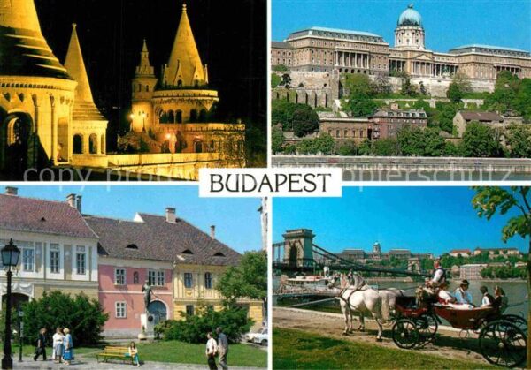 Budapest Budai var Burg Denkmal Pferdedroschke K