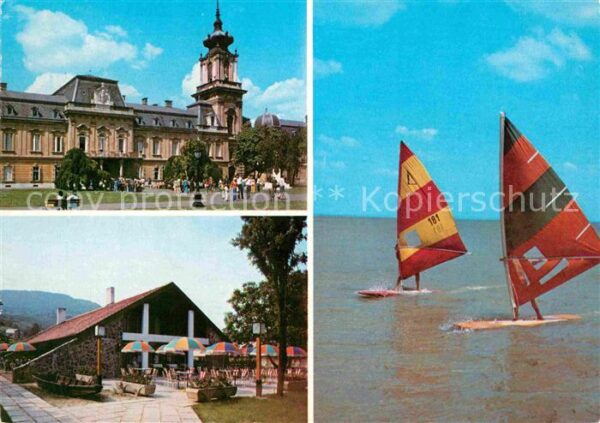 Balaton Plattensee Keszthely Schloss Restaurant Windsurfen