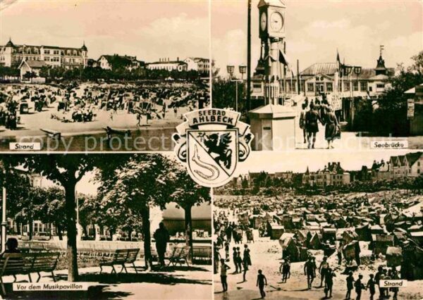 Ahlbeck Ostseebad Strand Seebrücke Stranduhr Musikpavillo