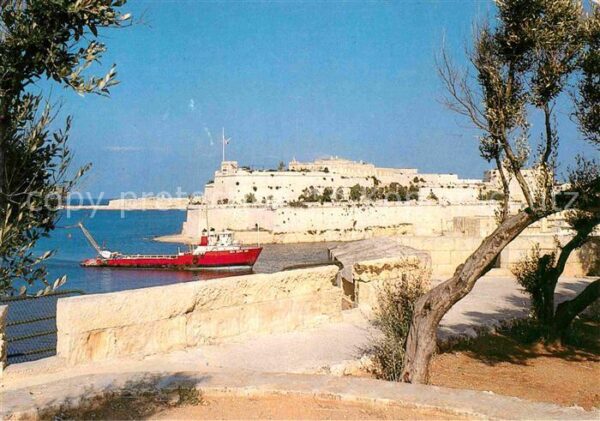 Malta Fort St Angelo Festung Hafeneinfahrt