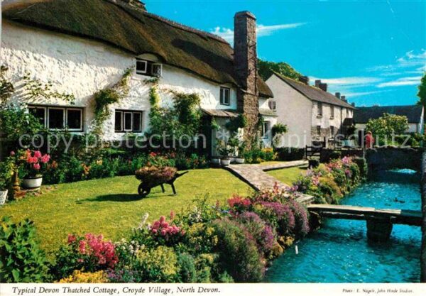Croyde Village Häuserpartie am Bach