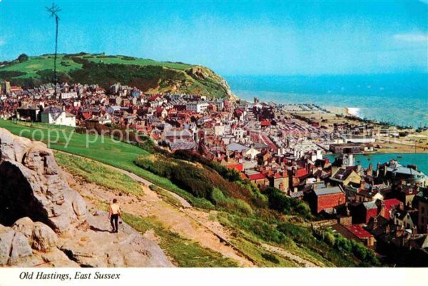 Old Hastings Panorama from West Hill Coast