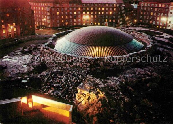 Helsinki Temppeliaukio Kirche Nachtaufnahme