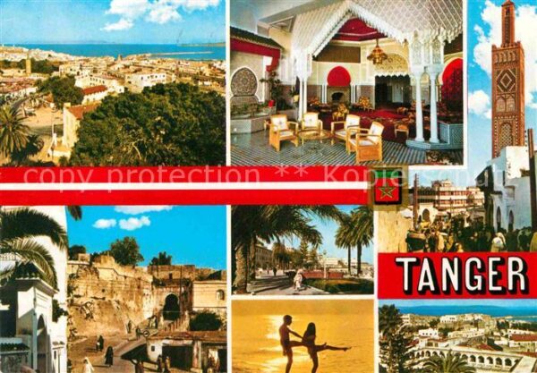 Tanger Tangier Tangiers Teilansichten Hotel Strand Abendsonne P