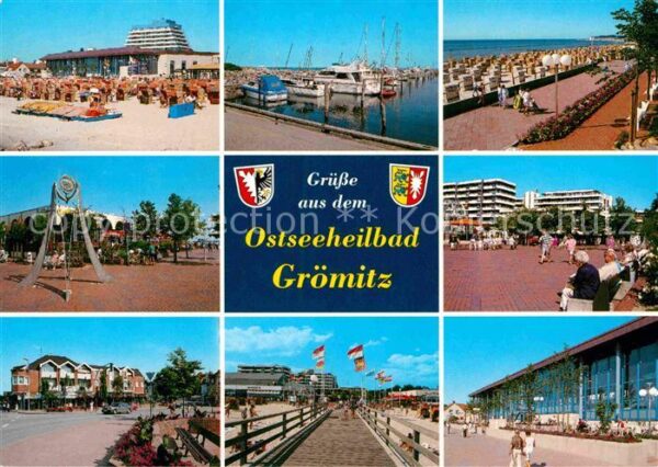 Groemitz Ostseebad Uferpromenade Strand Hafen