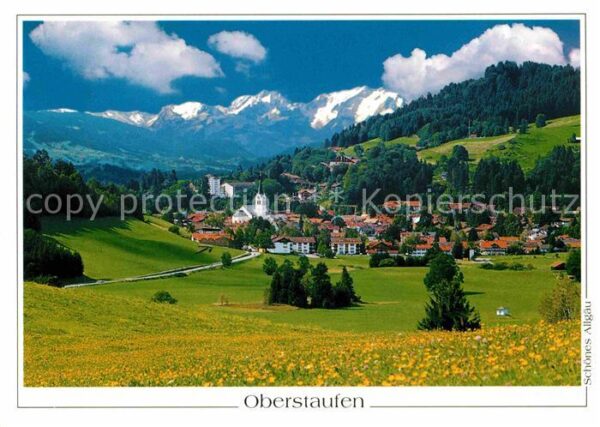 Oberstaufen Panorama Kurort Allgäuer Alpen