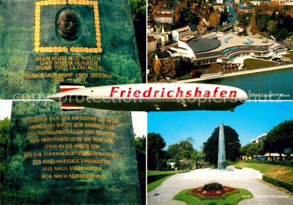 Friedrichshafen Bodensee Graf Zeppelin Haus und Denkmal Luftschi