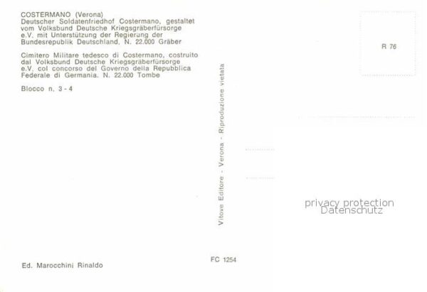 Costermano Cimitero Militare Deutscher Soldatenfri – Bild 2