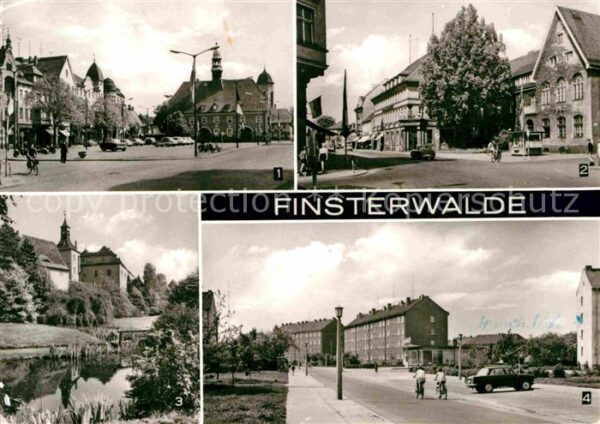 Finsterwalde Markt Thälmannstrasse Postamt Schloss O