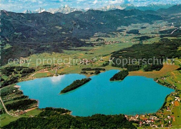 Faakersee mit Karnischen Alpen Fliegeraufnahme