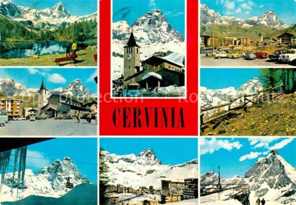 Cervinia Aosta Teilansichten Wintersportplatz Alpen