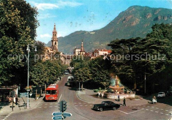 Bolzano Viale Stazione Fontana Duomo Bahnhofsst