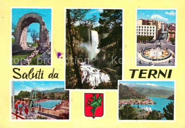 Terni Ruine Freibad Wasserfall Platz Brunnen
