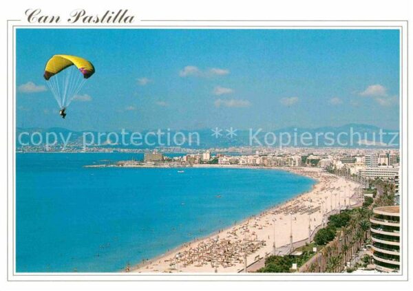 Can Pastilla Palma de Mallorca Panorama Strand Küste Gleitschirmfliege