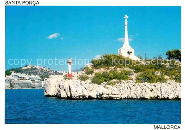 Santa Ponca Mallorca Islas Baleares Kreuz Küste Ansicht vom Meer aus