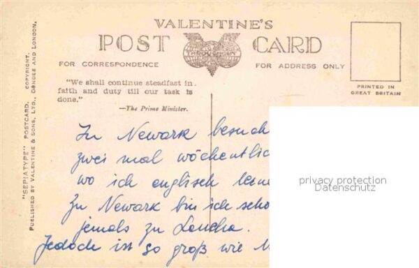 Newark on Trent Castle Ruine Valentines Postcard – Bild 2