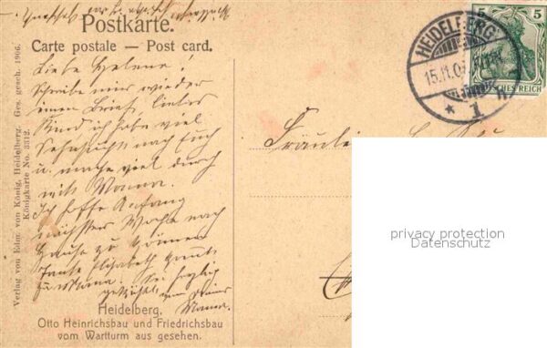 Heidelberg Neckar Otto Heinrichsbau und Friedrichsbau vom – Bild 2