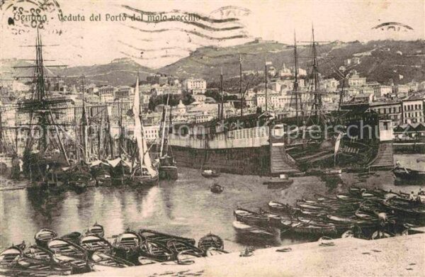 Genova Genua Liguria Veduta del Porto dal molo vecchio