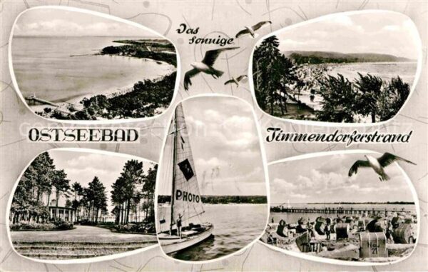 Timmendorfer Strand Panorama Küste Strand Möwe Segeln Pavil