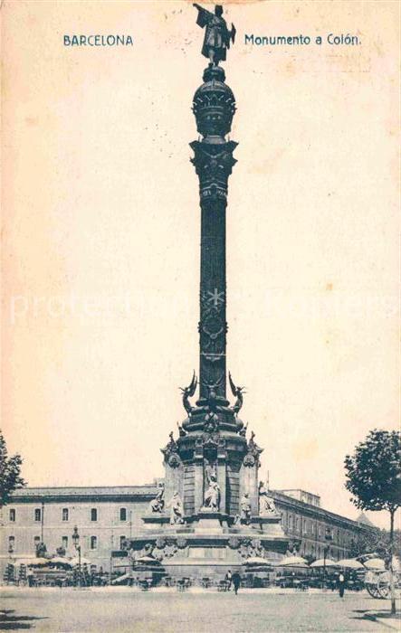 Barcelona Cataluna Monumento a Colon Columbus Denkmal