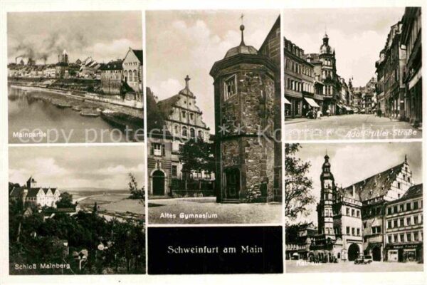 Schweinfurt Mainpartie Schloss Mainberg Altes Gymna