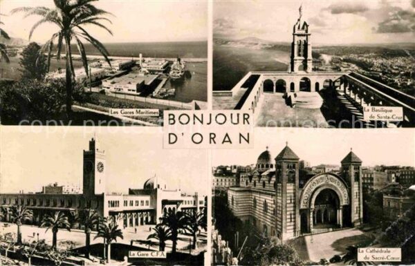 Oran Algerie Les Gares Maritimes Basilique de Santa
