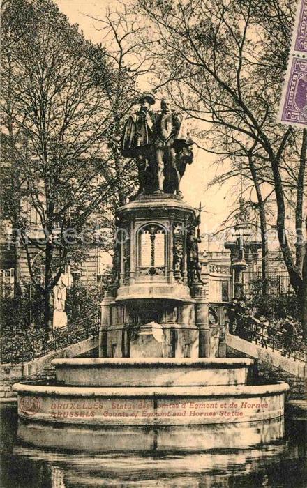 Bruxelles Bruessel Statue des Comtes d_Egmont et de Hornes