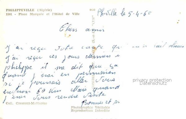 Philippeville Algerien Place Marquee Hotel de Ville – Bild 2