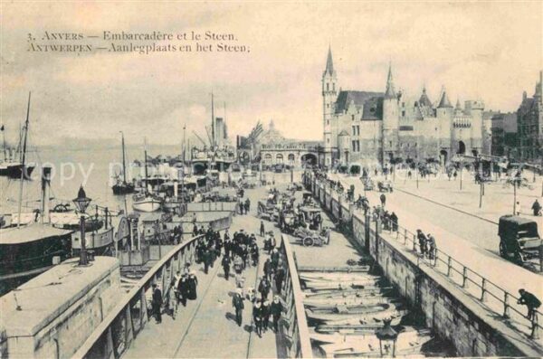 Anvers Antwerpen Embarcadere et le Steen