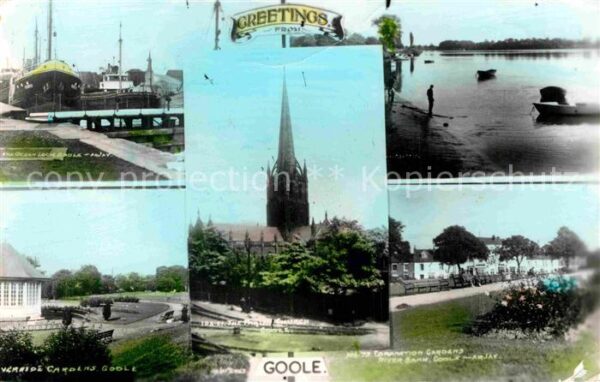Goole East Riding of Yorkshire Ocean lock Coronation Gardens River Ban