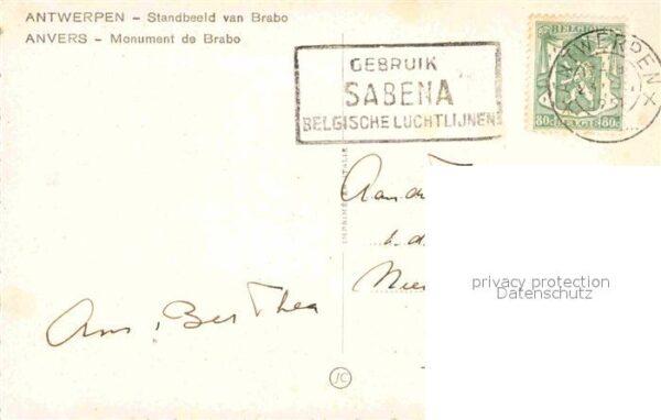 Anvers Antwerpen Monument de Brabo – Bild 2