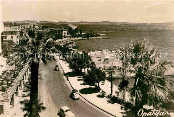 Opatija Abbazia Panorama Küste Uferstrasse Strand