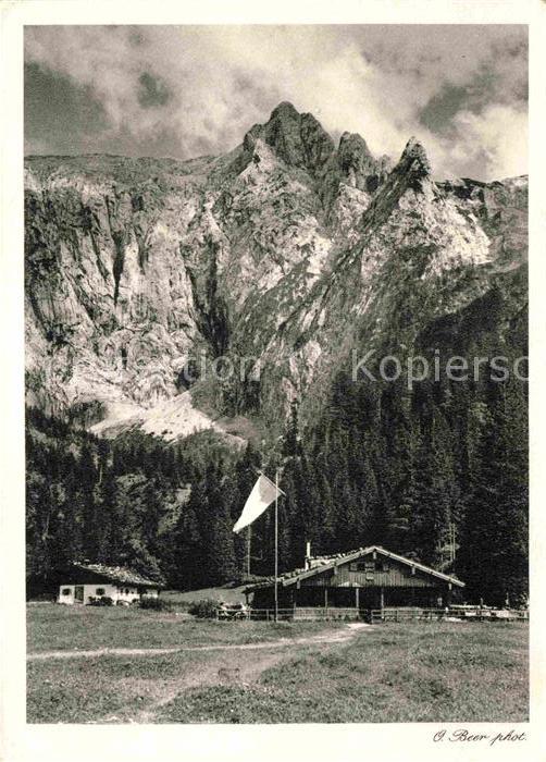Scharitzkehlalm mit Hohem Göll Westwand und Westgrat Be