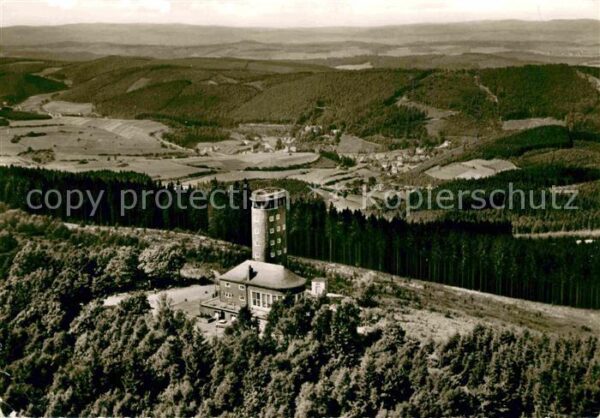 Kirchhundem Aussichtsturm Hohe Bracht Fliegeraufnah