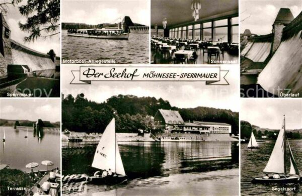 Moehnesee Seehof Sperrmauer Terrasse Überlauf