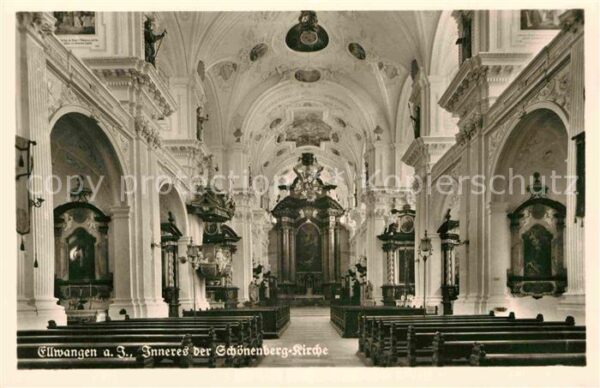 Ellwangen Jagst Inneres der Schöneberger Kirche