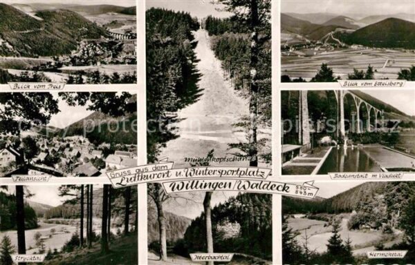 Willingen Sauerland Blick vom Preis Teilansicht Strycktal B