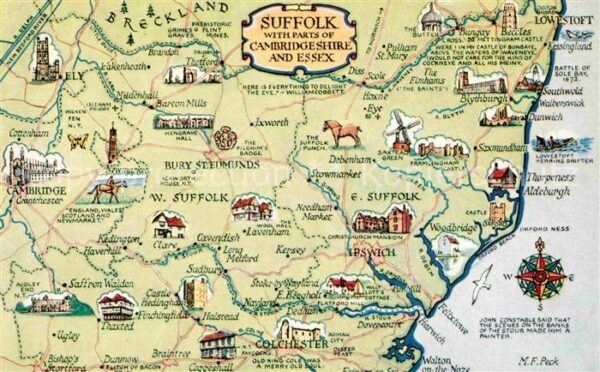 Suffolk Landkarte