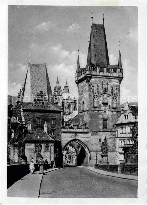 Praha Prahy Prague Kleinseitner Brückentürme