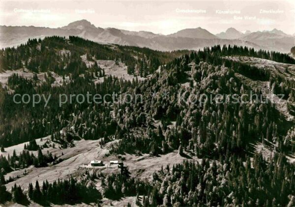 Balderschwang Fliegeraufnahme Köpfle Alpe Gelbhanseko