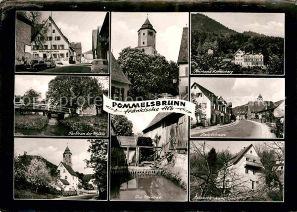 Pommelsbrunn Partie an der Mühle Das Mühlrad Kurhaus
