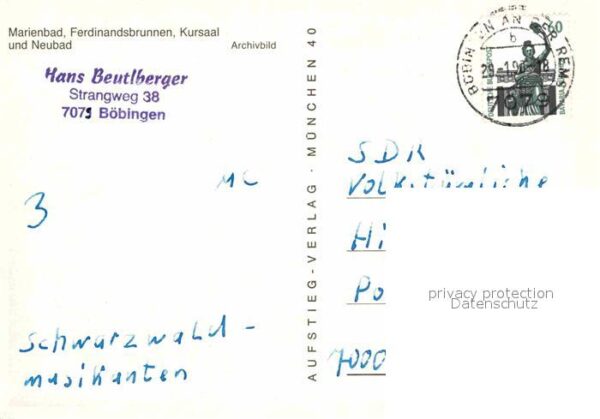 Marienbad Tschechien Boehmen Ferdinandsbrunnen Kursaal Neubad – Bild 2
