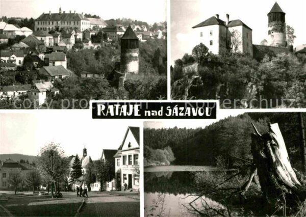 Rataje nad Sazavou Teilansicht  Burg See