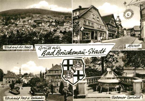 Bad Brueckenau Panorama Post Rathaus Siebener Sprudel