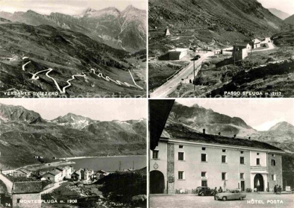 Montespluga Passstrasse Hotel Post Panorama