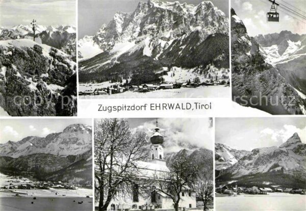Ehrwald Tirol Kirche Seilbahn Panorama Gipfelkreuz